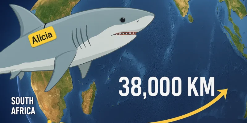 From Gansbaai to Indonesia: the 38,000 km odyssey of a misidentified great white shark