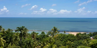 Boa Viagem Brazil beach with palm trees
