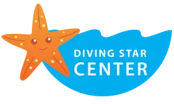 Diving Star dive center logo starfish with water