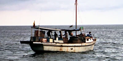 Fishing boat off Ecuador – archival photograph
