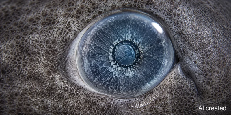 Close-up of a Greenland shark's eye