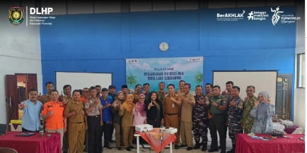 Participants in the whale shark response course run by DLHP Purworejo and SeAlife Indonesia in Keburuhan